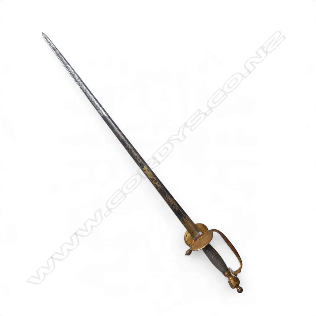ENGLISH 1796 PATTERN INFANTRY OFFICERS SWORD & SCABBARD L.1000mm Image 1++