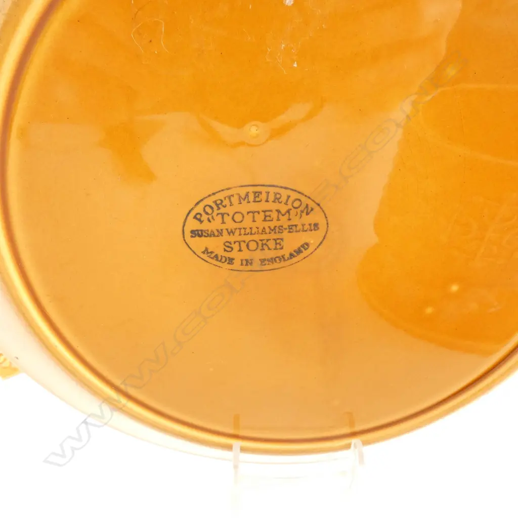PORTMEIRION ‘TOTEM’ 2 DINNER PLATES & LARGE GOBLET 1963, Dia.258mm Dia.95mm H.120mm Image 1++