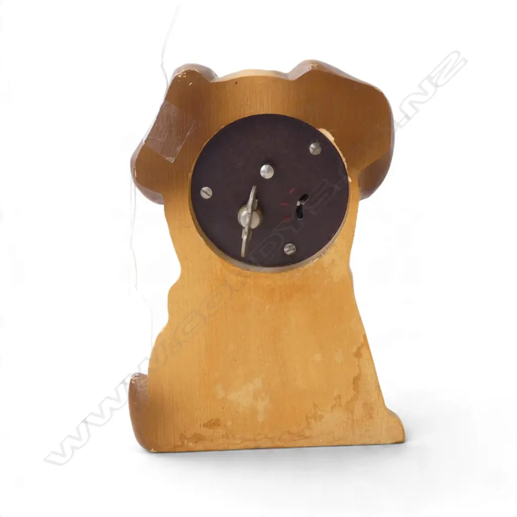 RESIN MOVING EYE DOG CLOCK - GERMANY H.150mm Image 1++