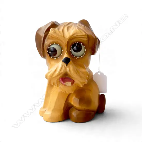 RESIN MOVING EYE DOG CLOCK - GERMANY H.150mm