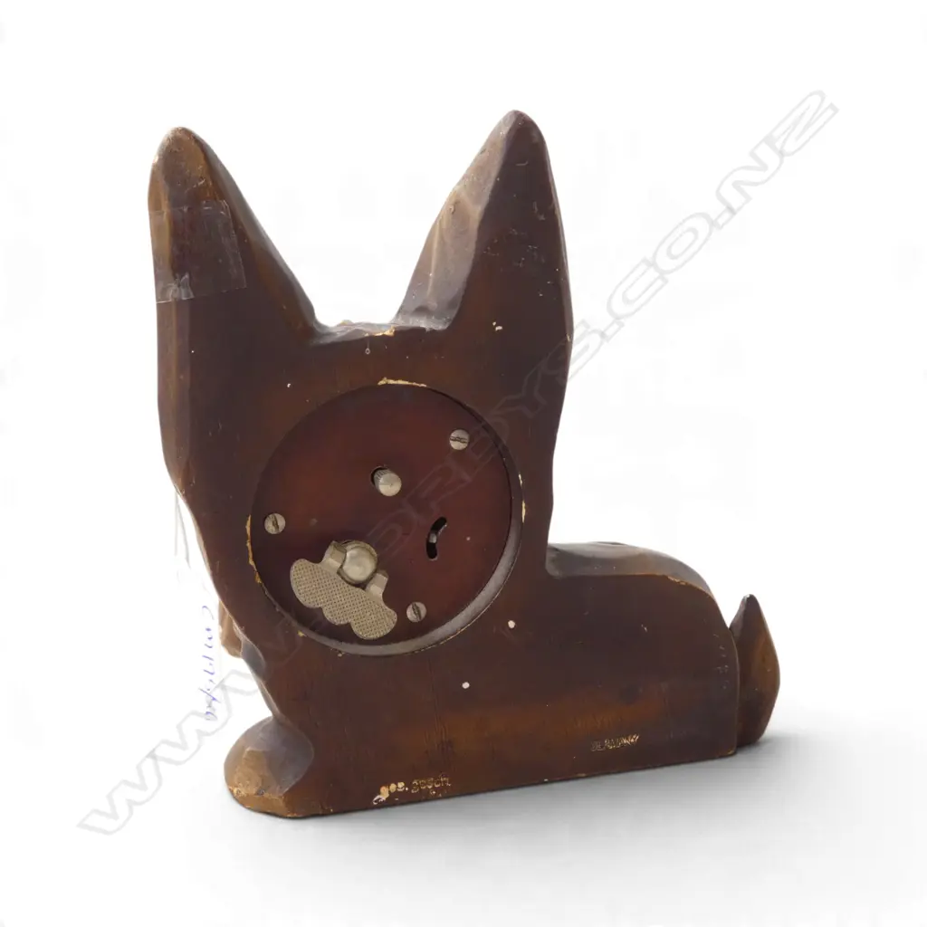RESIN MOVING EYE DOG CLOCK - GERMANY H.150mm Image 1++