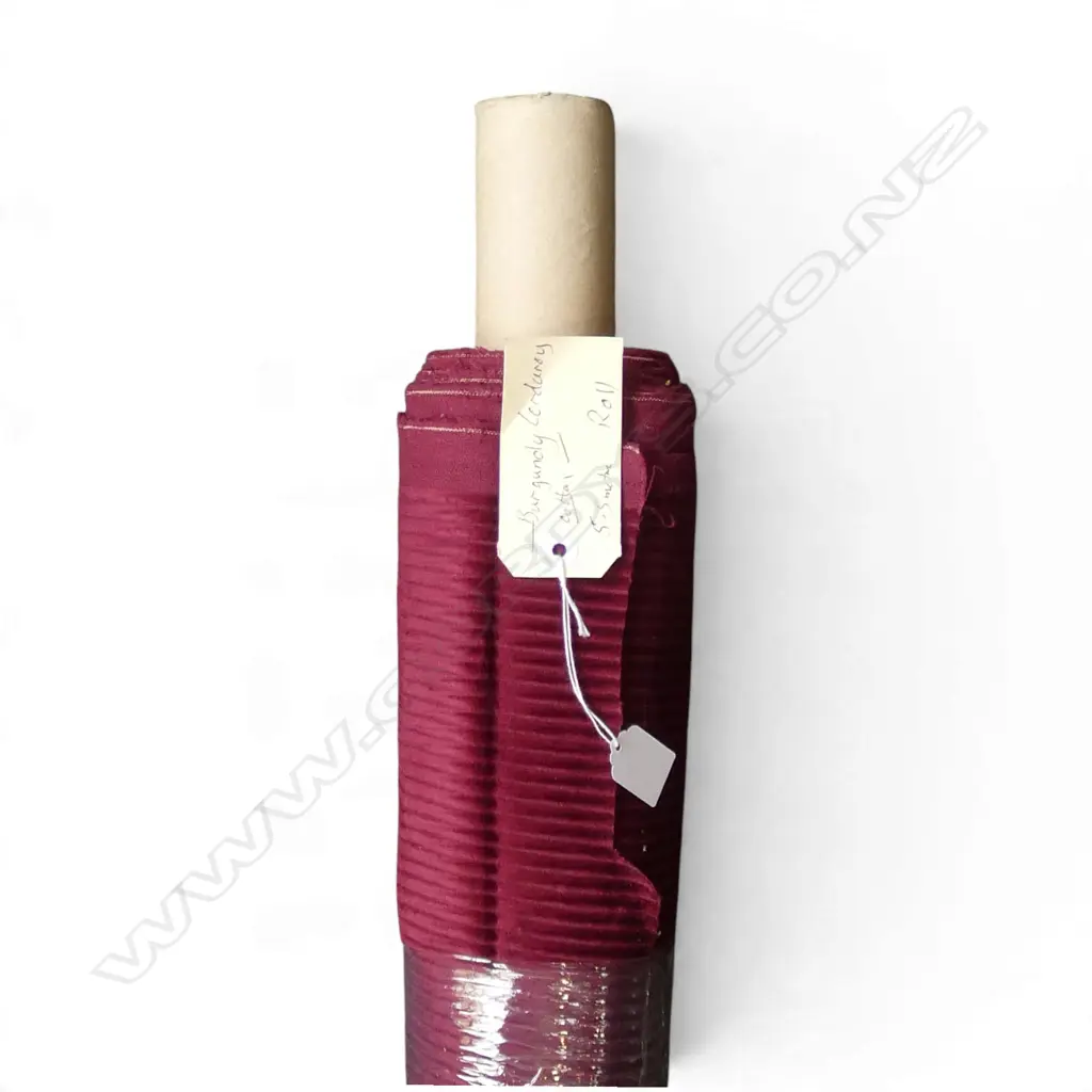 FABRIC BOLT; BURGUNDY CORDUROY, COTTON, 5.5M Image 1++