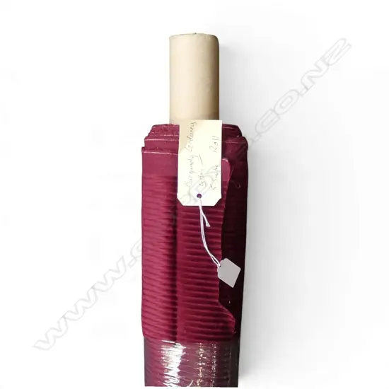 FABRIC BOLT; BURGUNDY CORDUROY, COTTON, 5.5M