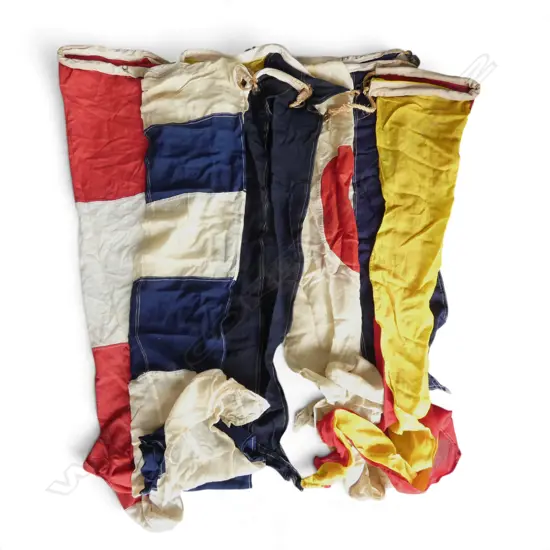 6 NAUTICAL LINEN FLAGS