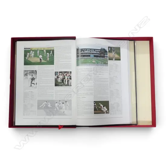 LGE BOOK 'MEN IN WHITE NZ INTER. CRICKET'. 356/1200 deluxe Ed. 1986 Pub. Boxed