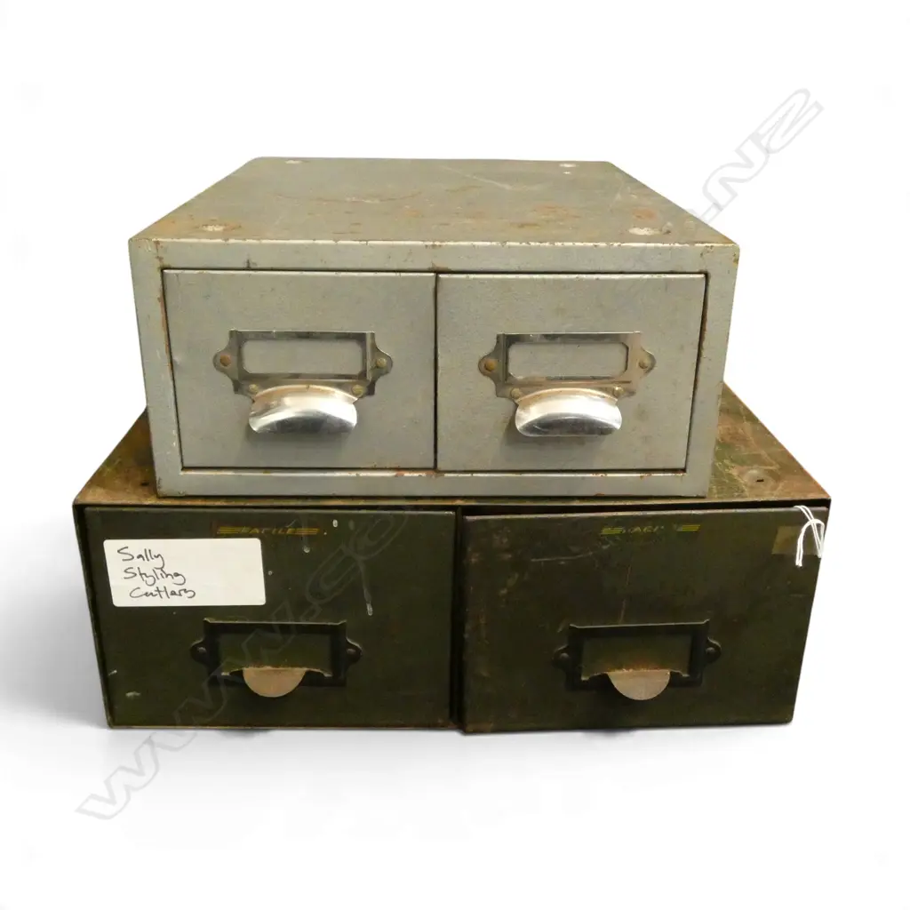2 METAL FILE DRAWERS (1 w. CUTLERY W.430mm) Image 1++