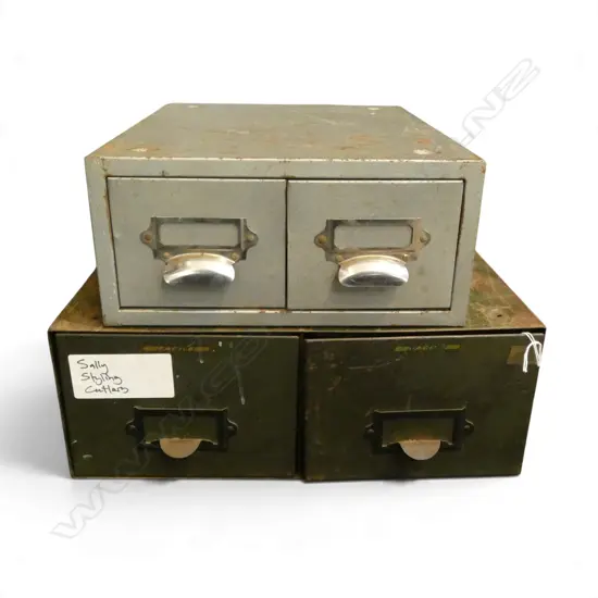 2 METAL FILE DRAWERS (1 w. CUTLERY W.430mm)