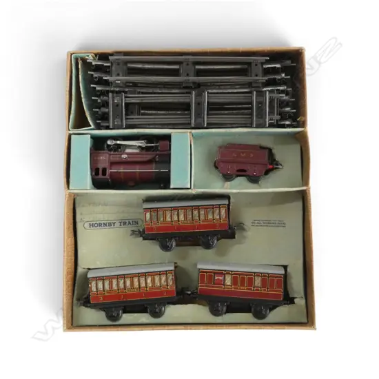 BOXED VINTAGE HORNBY TRAIN No.501 PASSENGER SET 