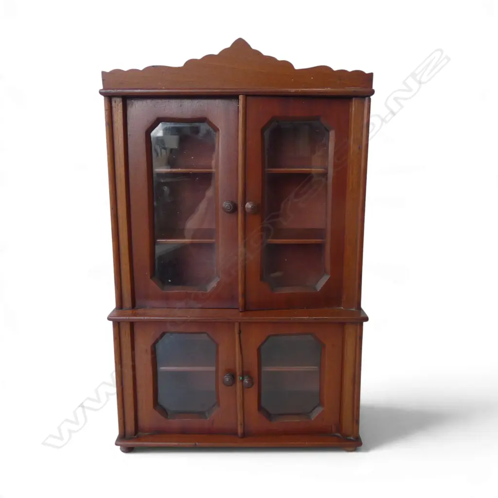 MINIATURE MAHOGANY BOOKCASE CABINET 280x125x440mm Image 1++