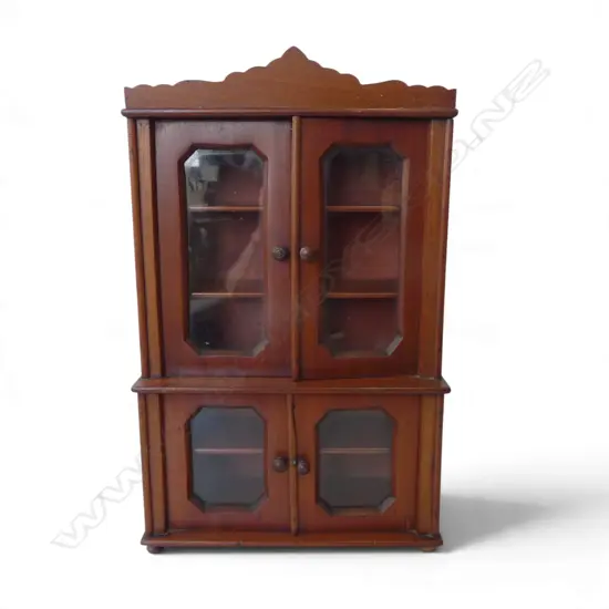 MINIATURE MAHOGANY BOOKCASE CABINET 280x125x440mm