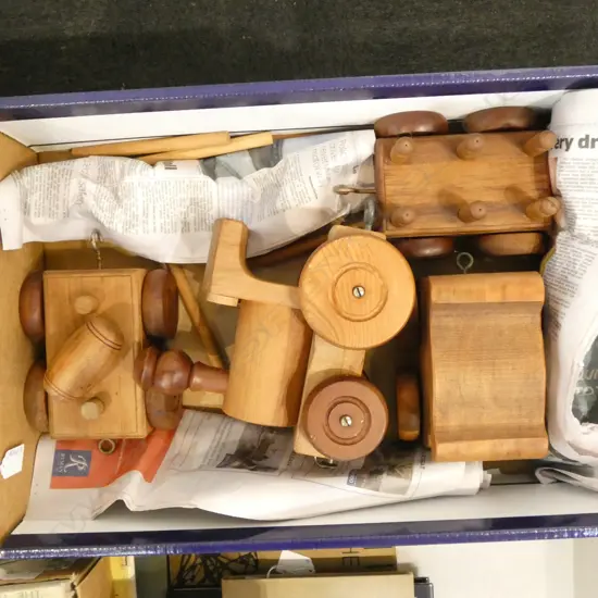 WOODEN 4 PCE TRAIN SET H.230mm