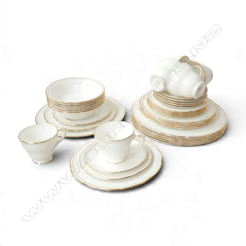 DUCHESS WHITE CHINA  TEA & DINNER SERVICE IN ORIGINAL BOX Image 1++