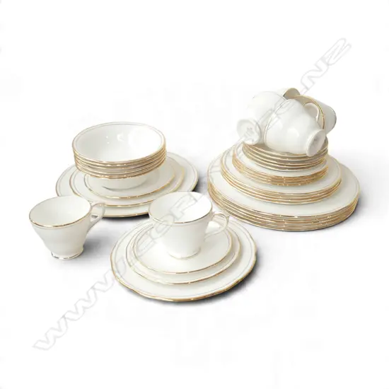DUCHESS WHITE CHINA  TEA & DINNER SERVICE IN ORIGINAL BOX