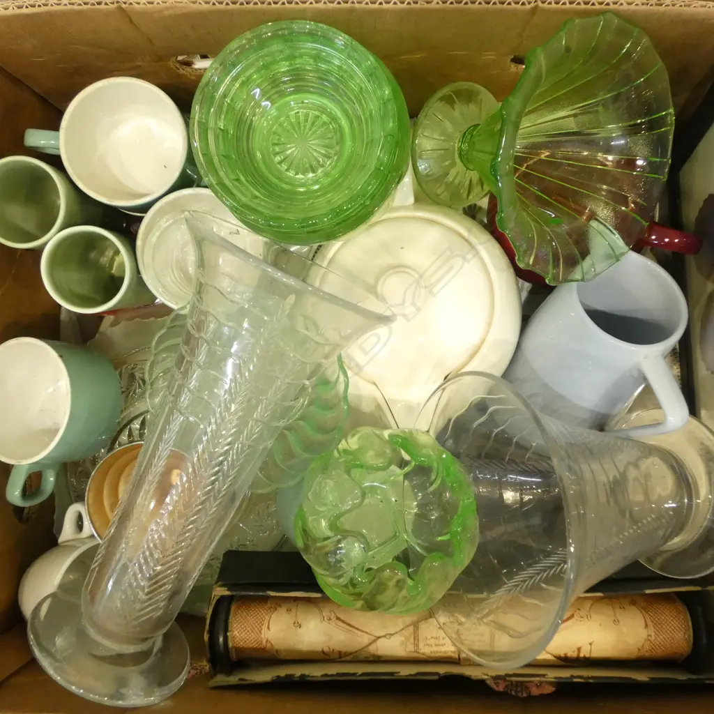 ASST. VINTAGE CHINA & DECO GLASSWARE Image 1++