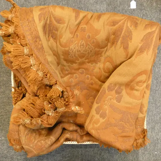 2 VINTAGE BROWN FABRICS