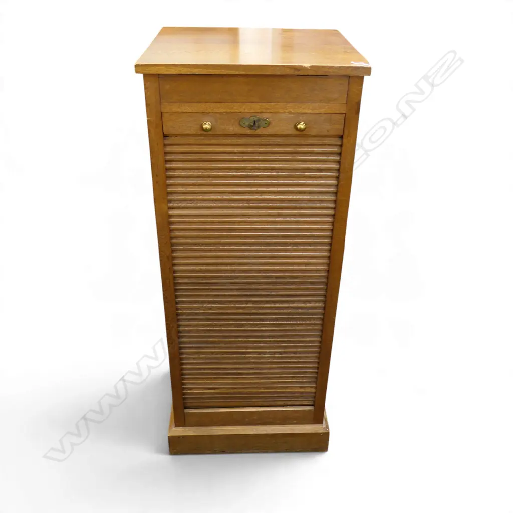 OAK TAMBOUR CABINET 480x485x1175mm Image 1++