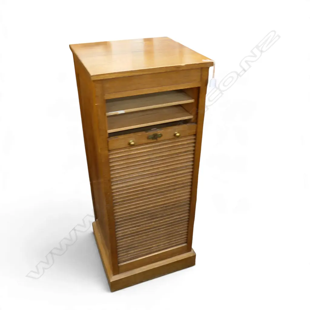 OAK TAMBOUR CABINET 480x485x1175mm Image 1++