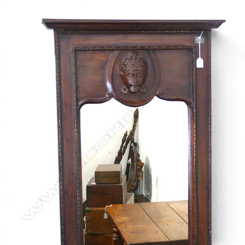 TALL MIRROR IN CARVED BUDDHA FRAME 1515x685mm Image 1++
