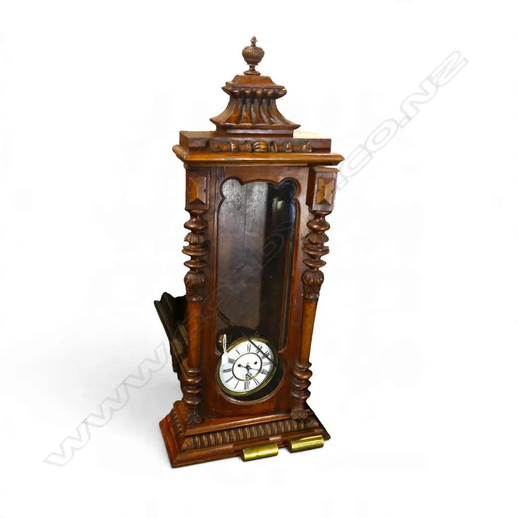 VINTAGE VIENNA REGULATOR WALL CLOCK H.1180mm Image 1++