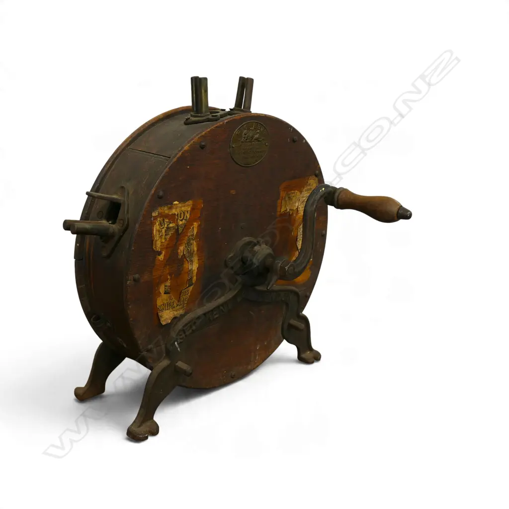 C.1900 HAND CRANKED BARREL FORM KNIFE SHARPENER H.430mm Image 1++