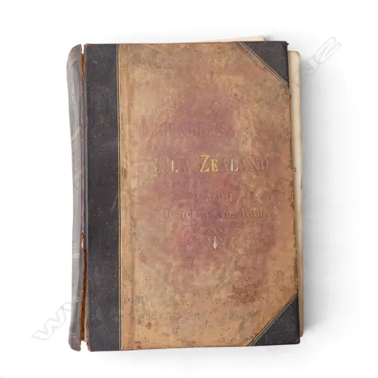 BOOK; 'DEFENDERS OF NEW ZEALAND AND MAORI HISTORY OF THE WAR' GUDGEON 1887 binding AF