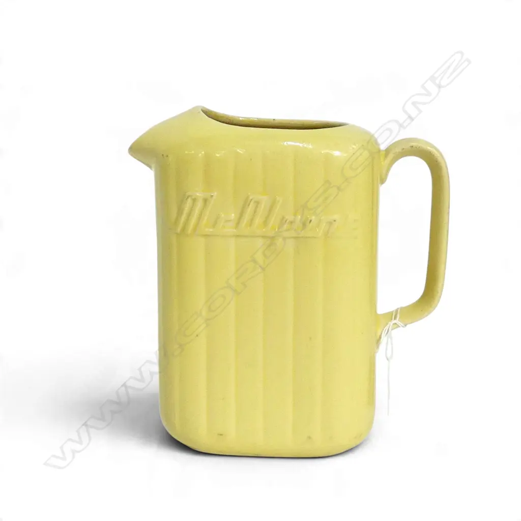CROWN LYNN MCALPINE JUG, YELLOW GLAZE H.215mm Image 1++