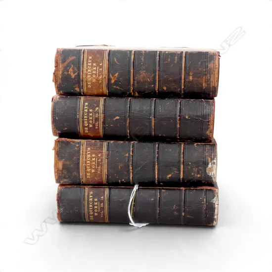 4 VOLS. DE QUINCEYS WORKS, LONDON MID 19thC