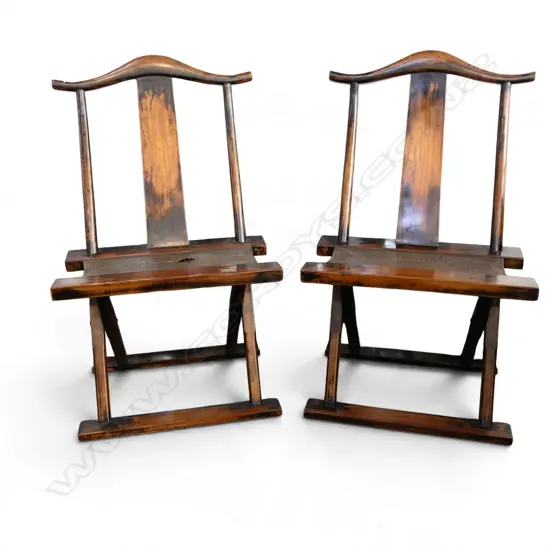 PR ORIENTAL FOLDING CHAIRS - FAULT TO WOVEN SEAT