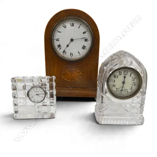 3 CLOCKS (INCL. 1 WATERFORD 80x80mm)