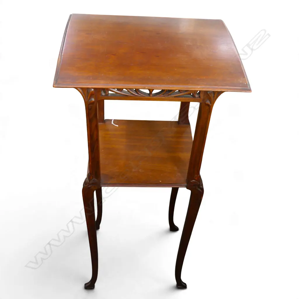 ART NOUVEAU STYLE STANDING SHELF w.  TOP BOWED 510x410x1225mm Image 1++