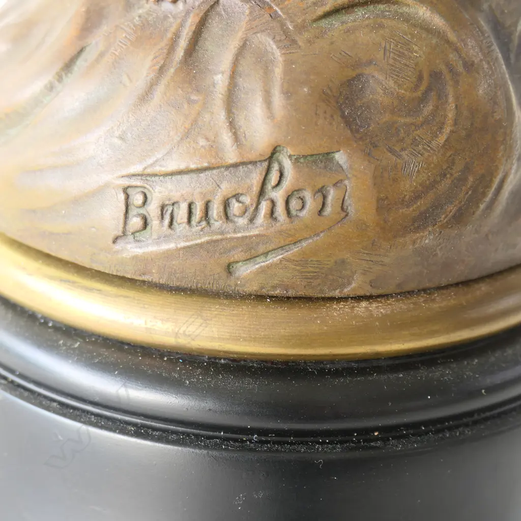 SPELTER FIGURINE 'PHEBE' AFTER EMILE BRUCHON H.460mm - small tear fault Image 1++