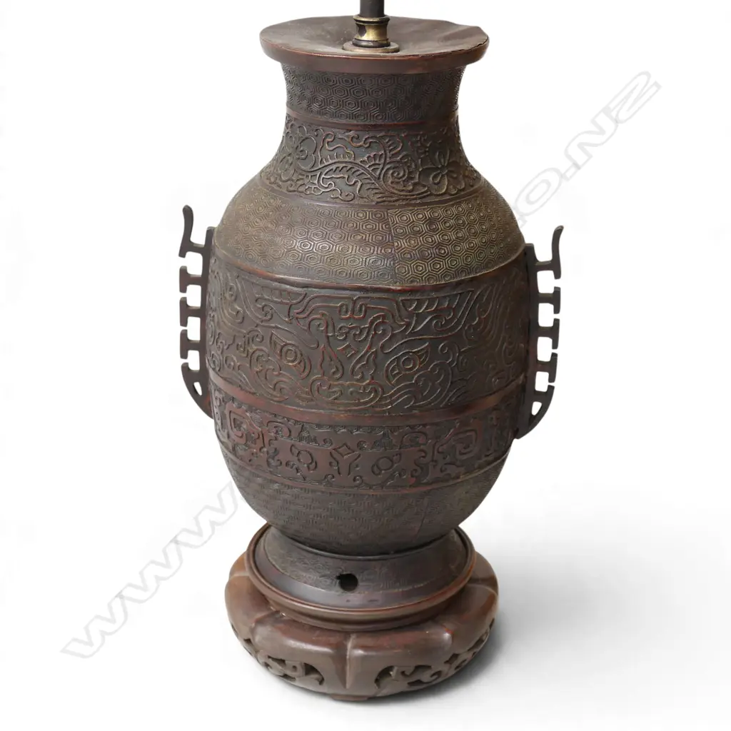 ORIENTAL ARCHAIC STYLE TABLE LAMP H.700mm Image 1++