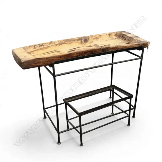 WOODEN TROUGH ON METAL STAND + SMALLER no trough? 1150x445mm