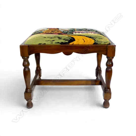 STOOL w. NEEDLEWORK SEAT W.510mm