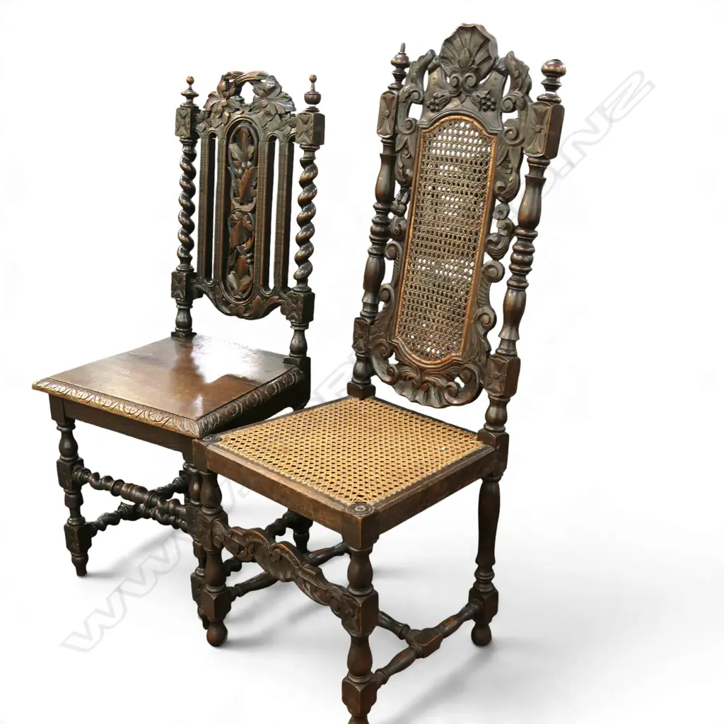 2 JACOBEAN STYLE CHAIRS H.1185mm Image 1++