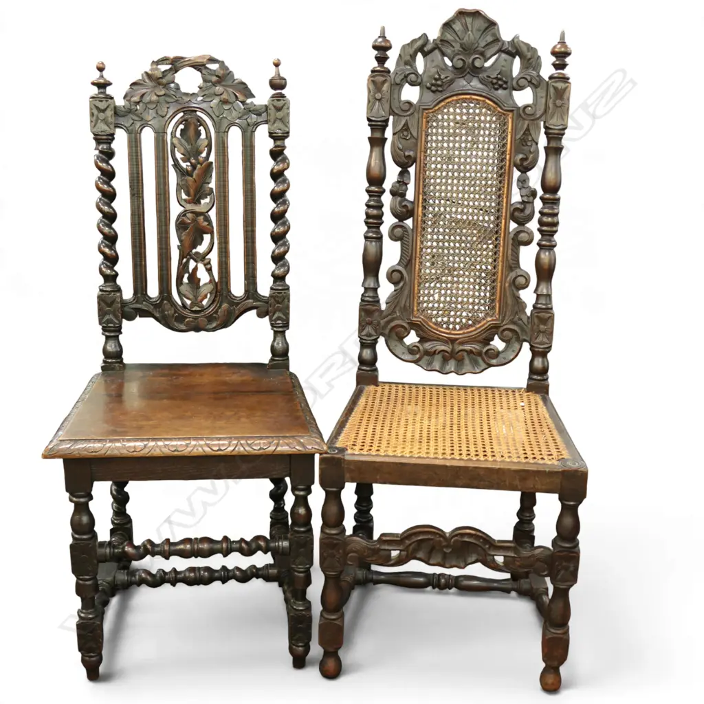 2 JACOBEAN STYLE CHAIRS H.1185mm Image 1++