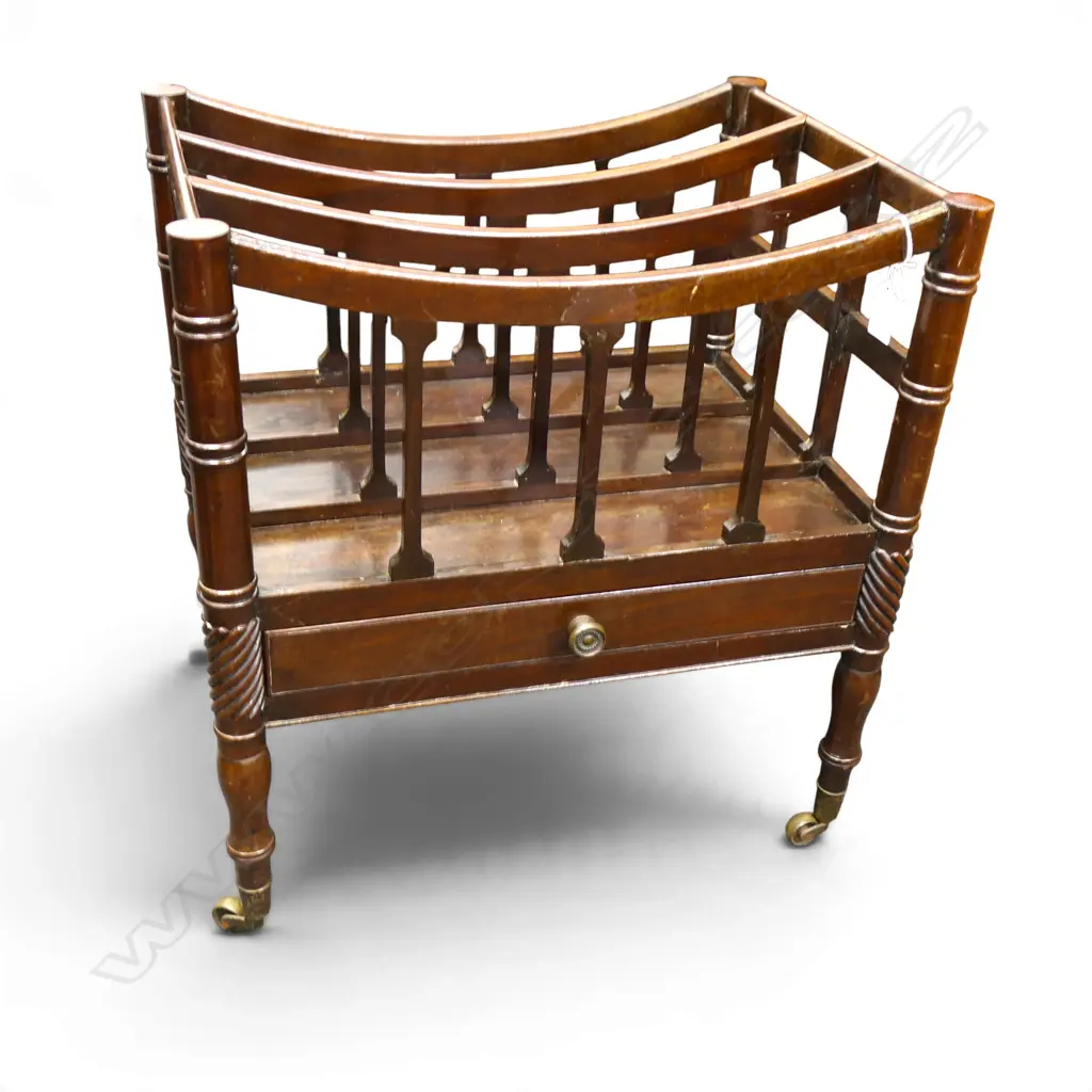 ANTIQUE MAHOGANY CANTERBURY 470x355x510mm Image 1++