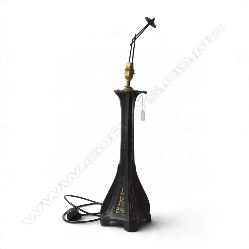 CAST IRON ART NOUVEAU TABLE LAMP H.700mm Image 1++