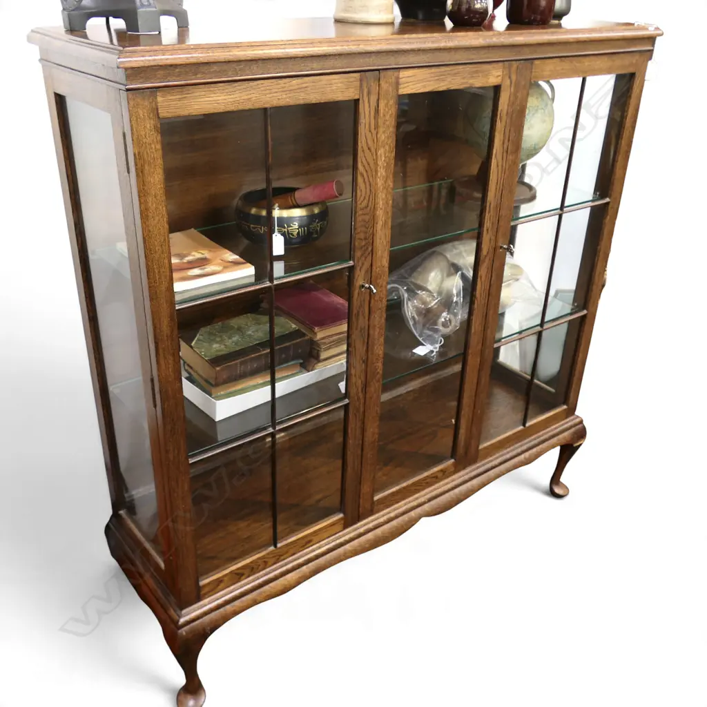 DECO OAK CHINA CABINET 1100x310x1150mm Image 1++