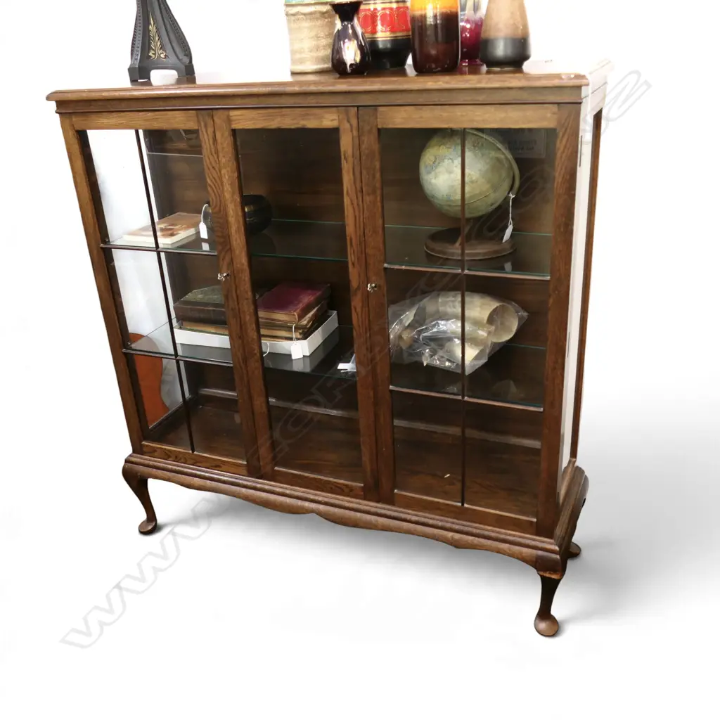 DECO OAK CHINA CABINET 1100x310x1150mm Image 1++