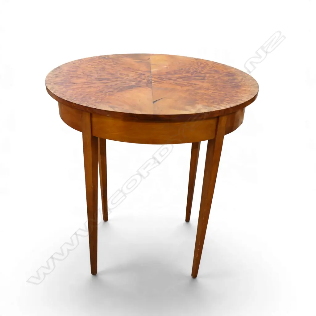 BURR TOP OVAL SIDE TABLE 655x495x715mm Image 1++