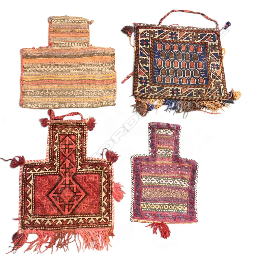 4 HAND KNOTTED ALL WOOL SALT BAGS H.480mm Image 1++