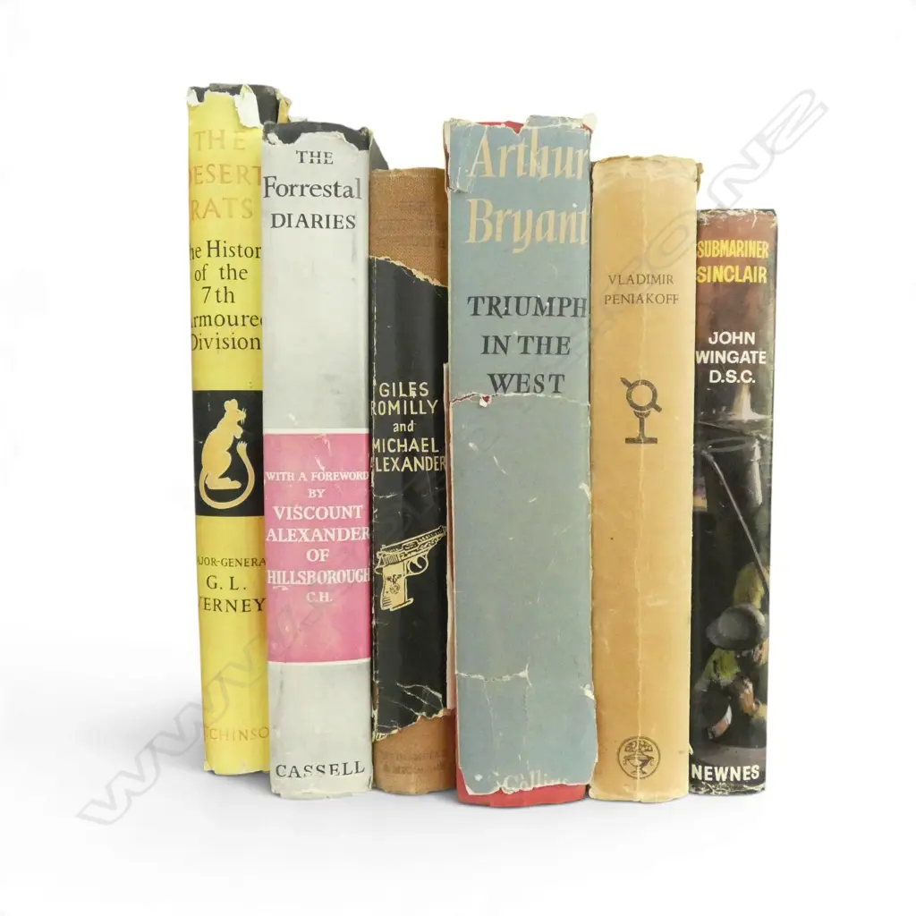 6 WWII RELATED BOOKS – TRIUMPH IN WEST, DESERT RATES, PRIVATE ARMY ETC  Image 1++