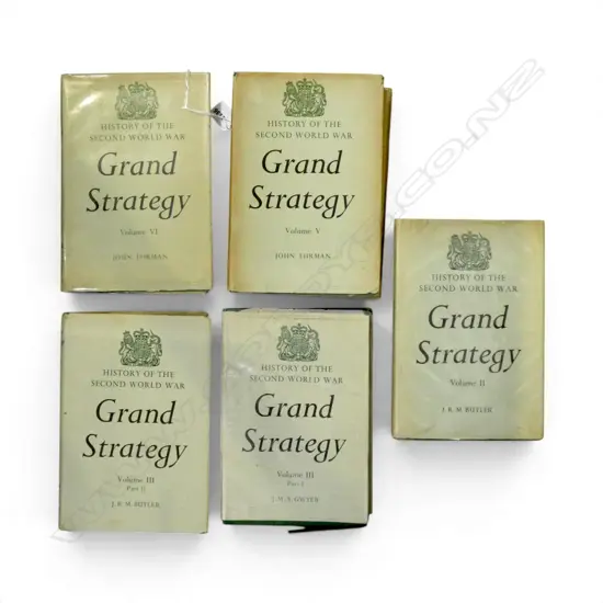 5 VOLS. 'GRAND STRATEGY' HISTORY OF THE SECOND WORLD WAR BY JOHN EHRMAN