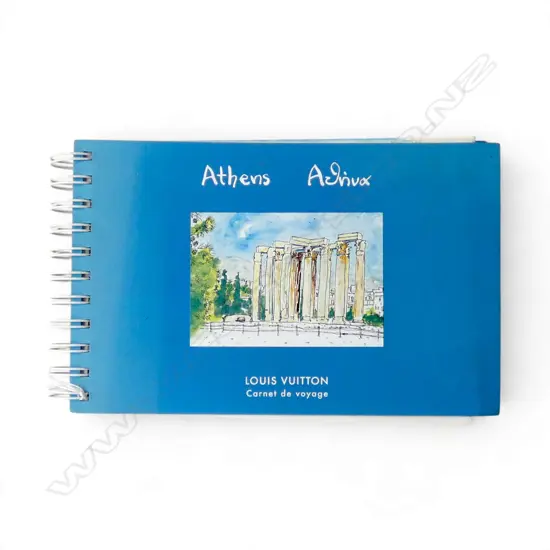 LOUIS VUITTON CARNET DE VOYAGE TRAVEL/SKETCH BOOK ATHENS 2004 & LV 150th ANNIVERSARY, 225mm x 140mm