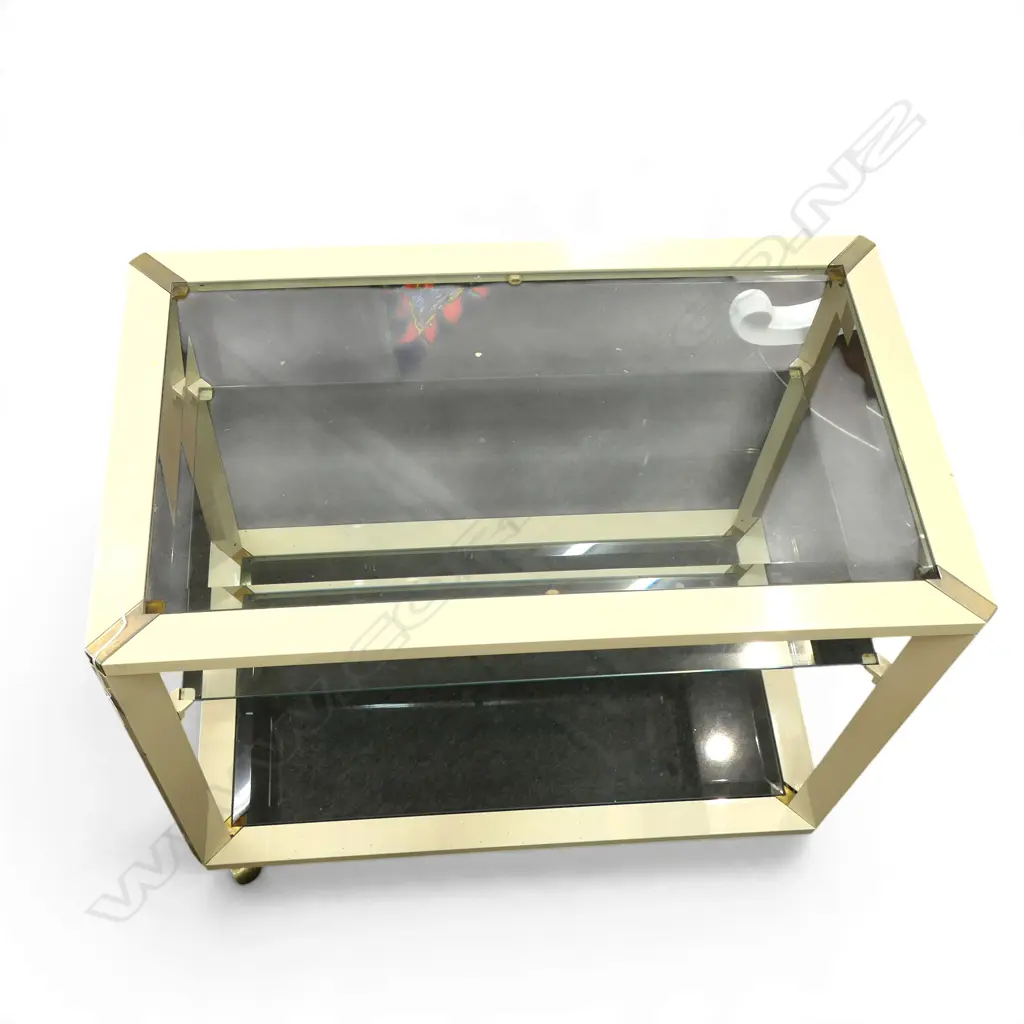PIERRE VANDEL SIDE TABLE ON CASTORS 730x440x580mm Image 1++