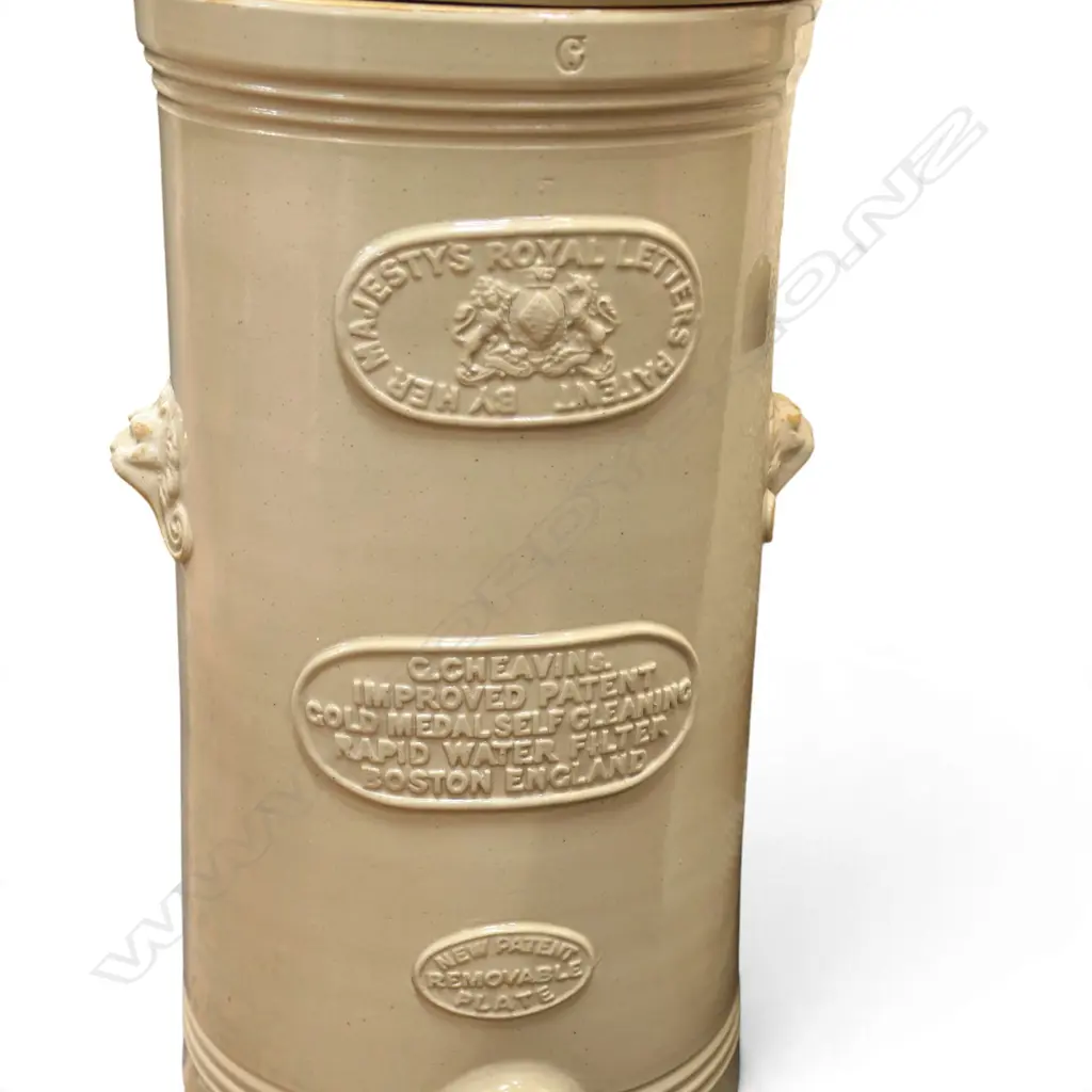 C. CHEAVINS STONEWARE WATER FILTER H.550mm Image 1++