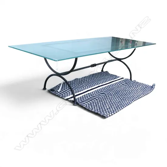 GLASS TOPPED TABLE 2300x1000x680mm
