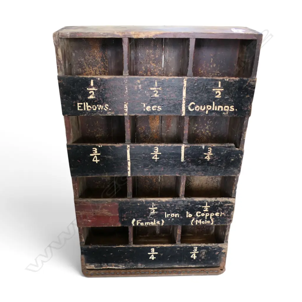 19THC ENGLISH IRONMONGERS STORAGE CABINET  Image 1++