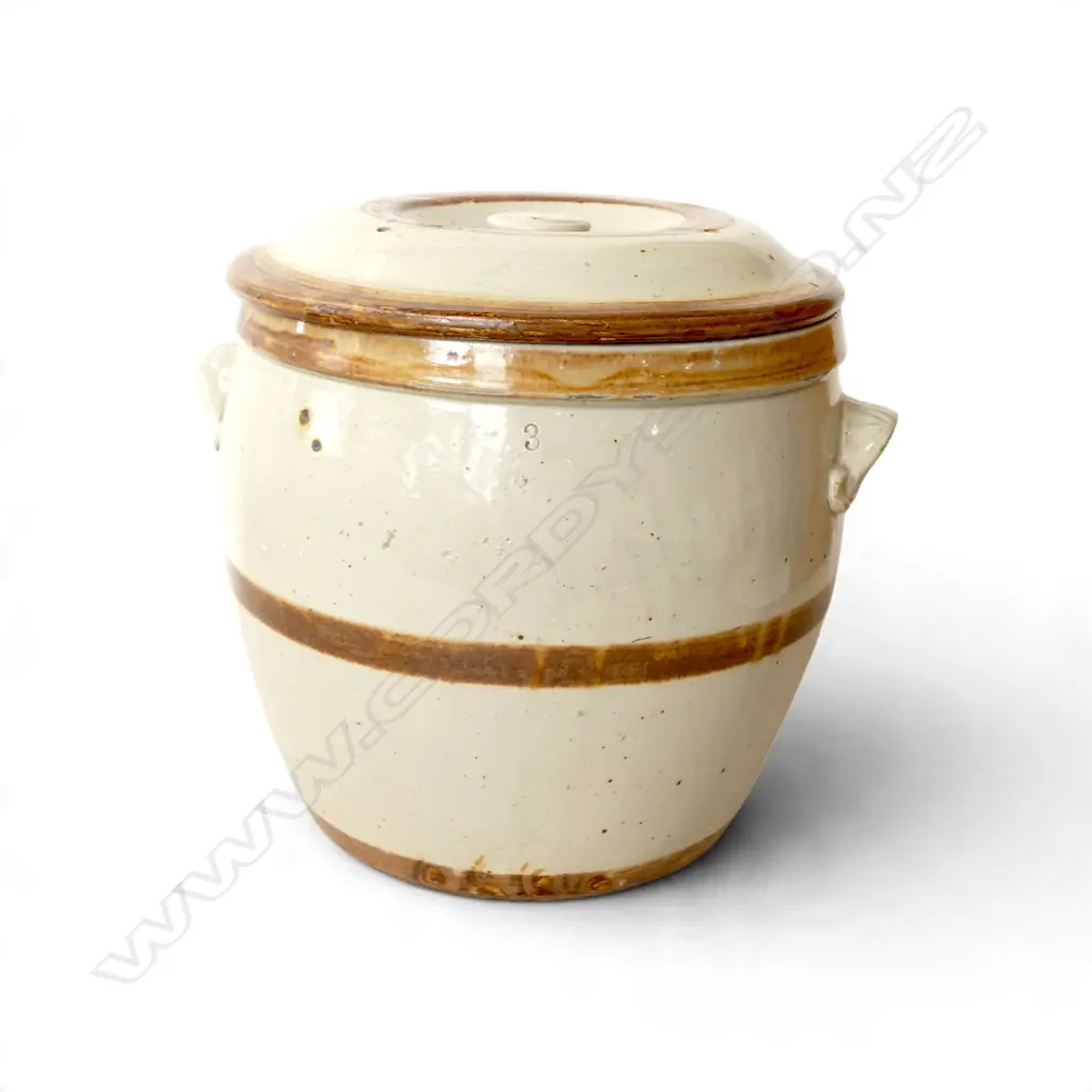LIDDED CROCK, CORNWELLS POTTERY BRUNSWICK H.320mm Image 1++